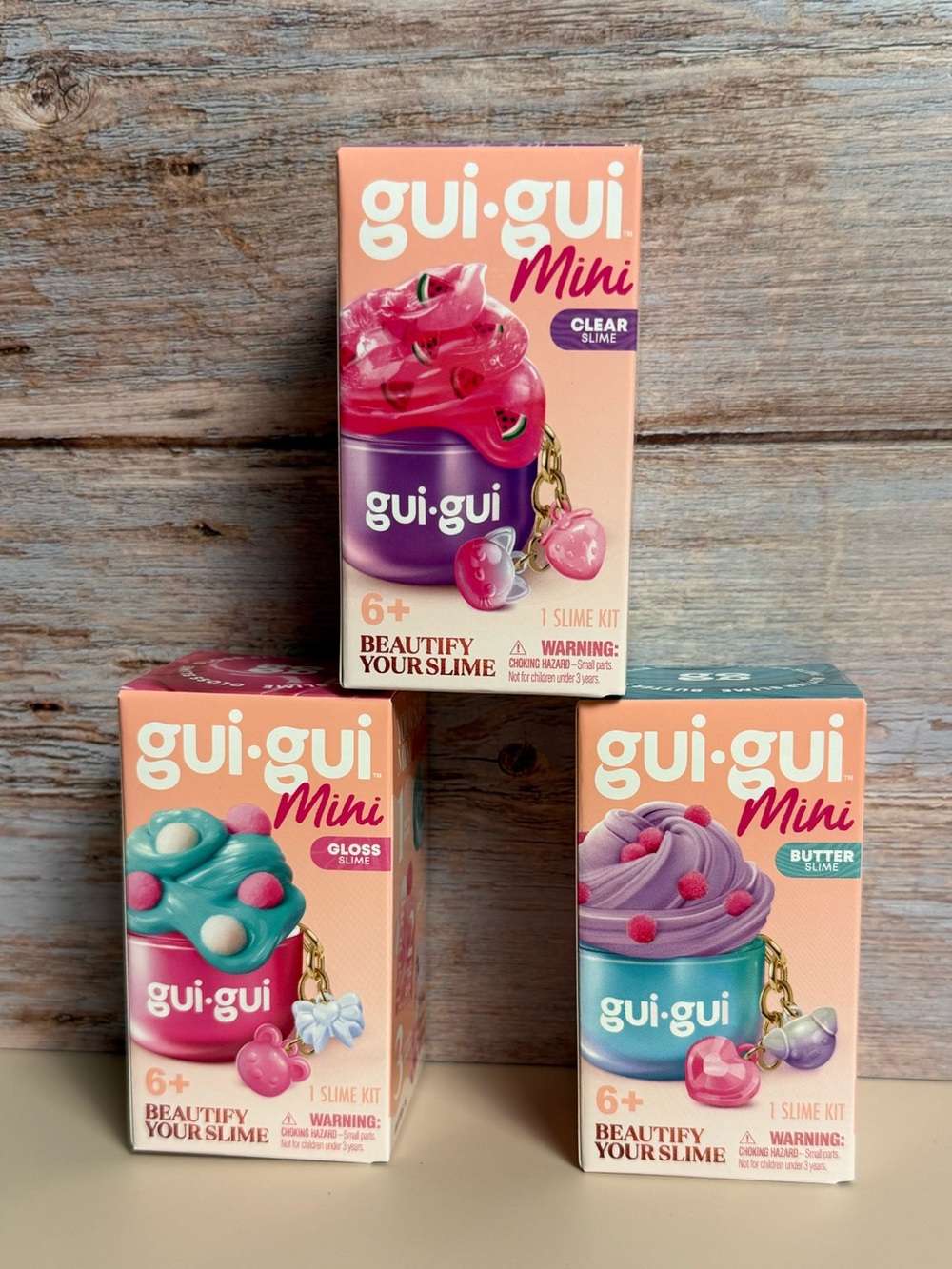 Mini Gui Gui Slime Kit - Includes Clear, Gloss and Butter